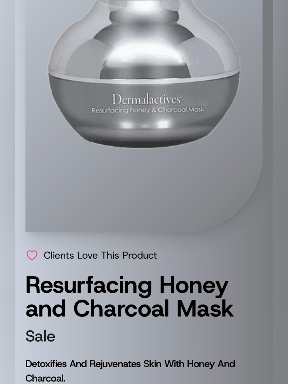 Dermalactives Beautifying Honey & Charcoal Mask